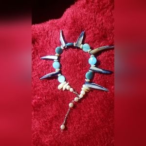 Mother of pearl and seashell bracelet